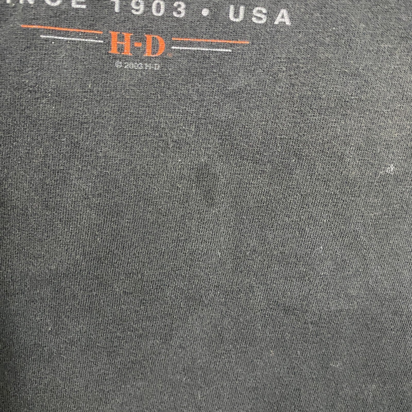 00s　HARLEY DAVIDSON　ハーレーダビッドソン　半袖プリントTシャツ　黒　ブラック　2XLサイズ