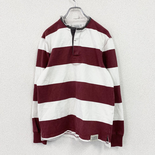 RALPH LAUREN RUGBY　ラルフローレンラグビー　長袖ラガーシャツ　赤　レッド　ホワイト　Sサイズ