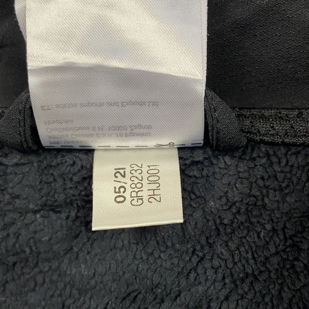 古着 used　adidas　アディダス　ハーフジップナイロンジャケット　黒　ブラック　2XLサイズ
