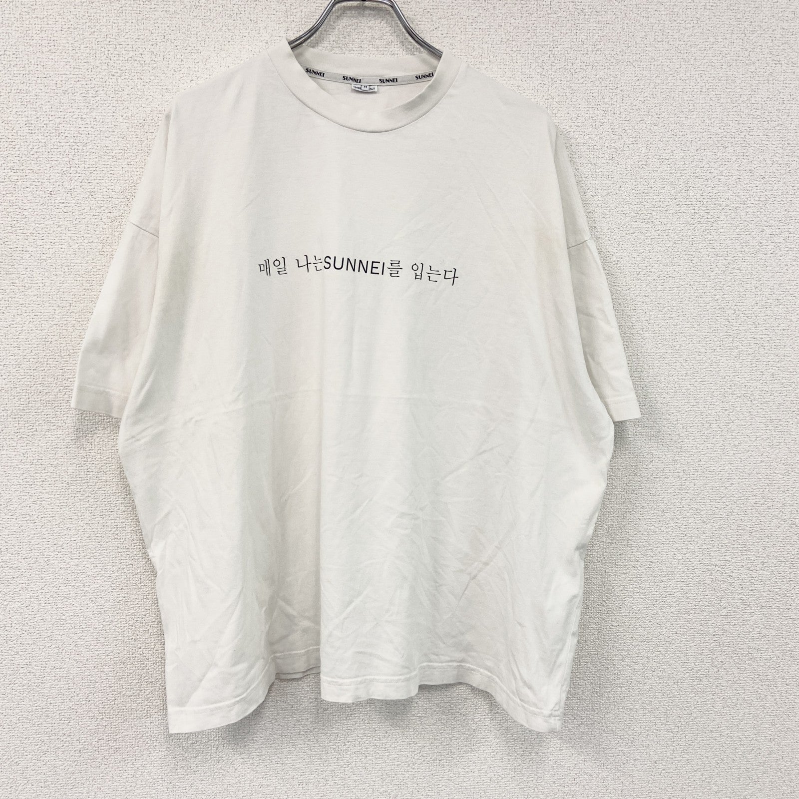 SUNNEI　半袖プリントTシャツ　白　ホワイト　Ｍサイズ
