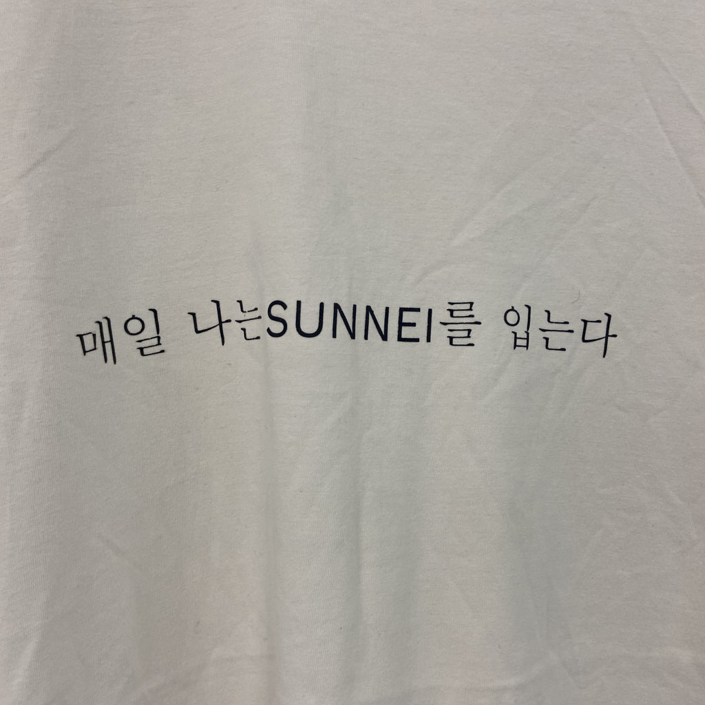 SUNNEI　半袖プリントTシャツ　白　ホワイト　Ｍサイズ