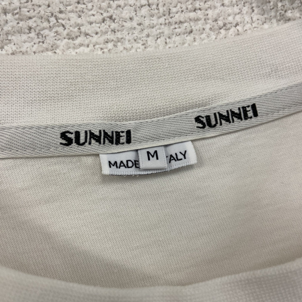 SUNNEI　半袖プリントTシャツ　白　ホワイト　Ｍサイズ