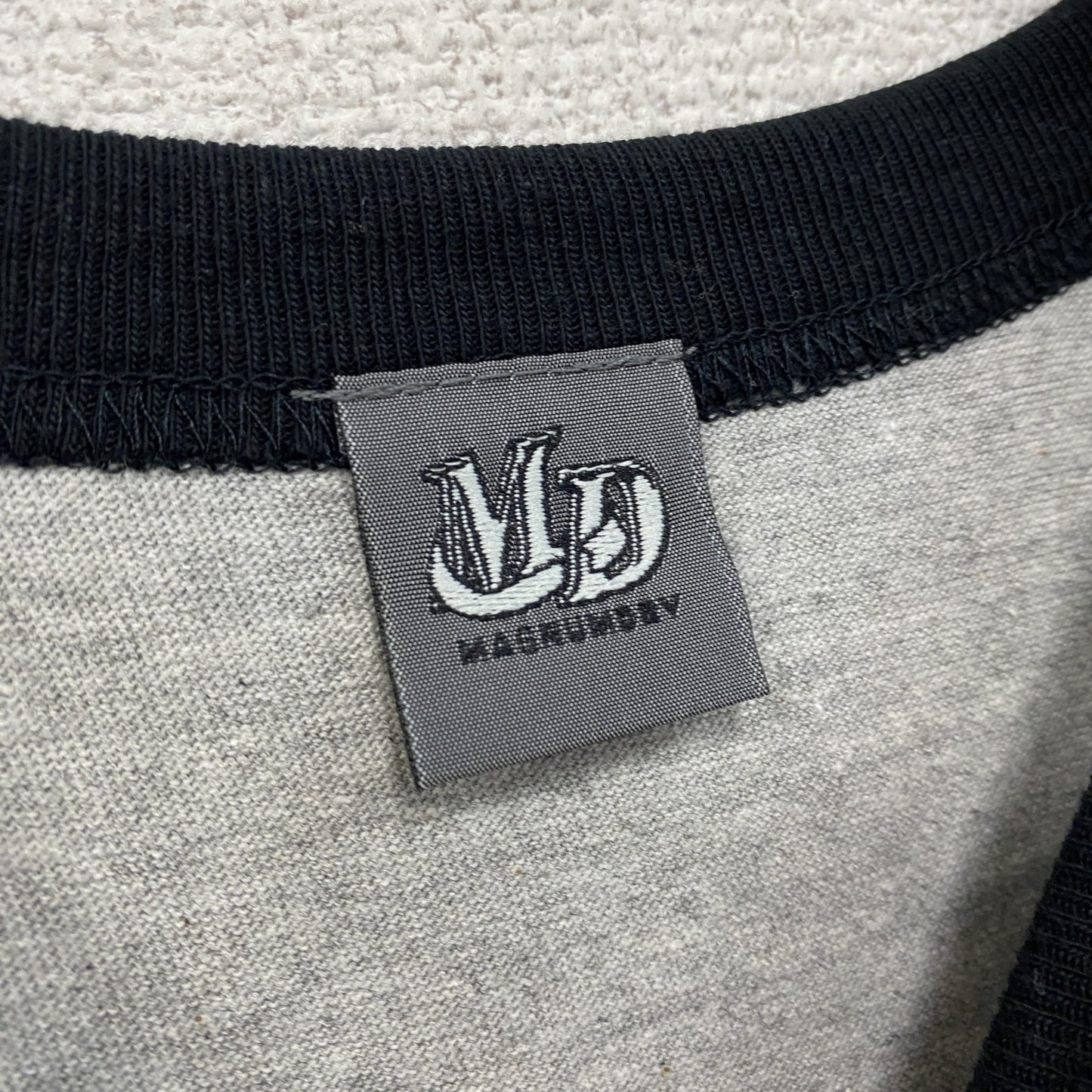 ～00s　MD　マグナムドライ　半袖プリントTシャツ　リンガーT　ヴィンテージ　灰色　グレー