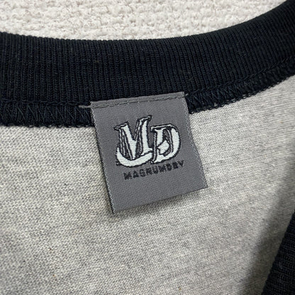 ～00s　MD　マグナムドライ　半袖プリントTシャツ　リンガーT　ヴィンテージ　灰色　グレー