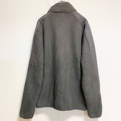 古着 used　Champion　チャンピオン　長袖ハイネックプリントブルゾン　裏地ボアアウター　グレー　ヴィンテージ　Mサイズ