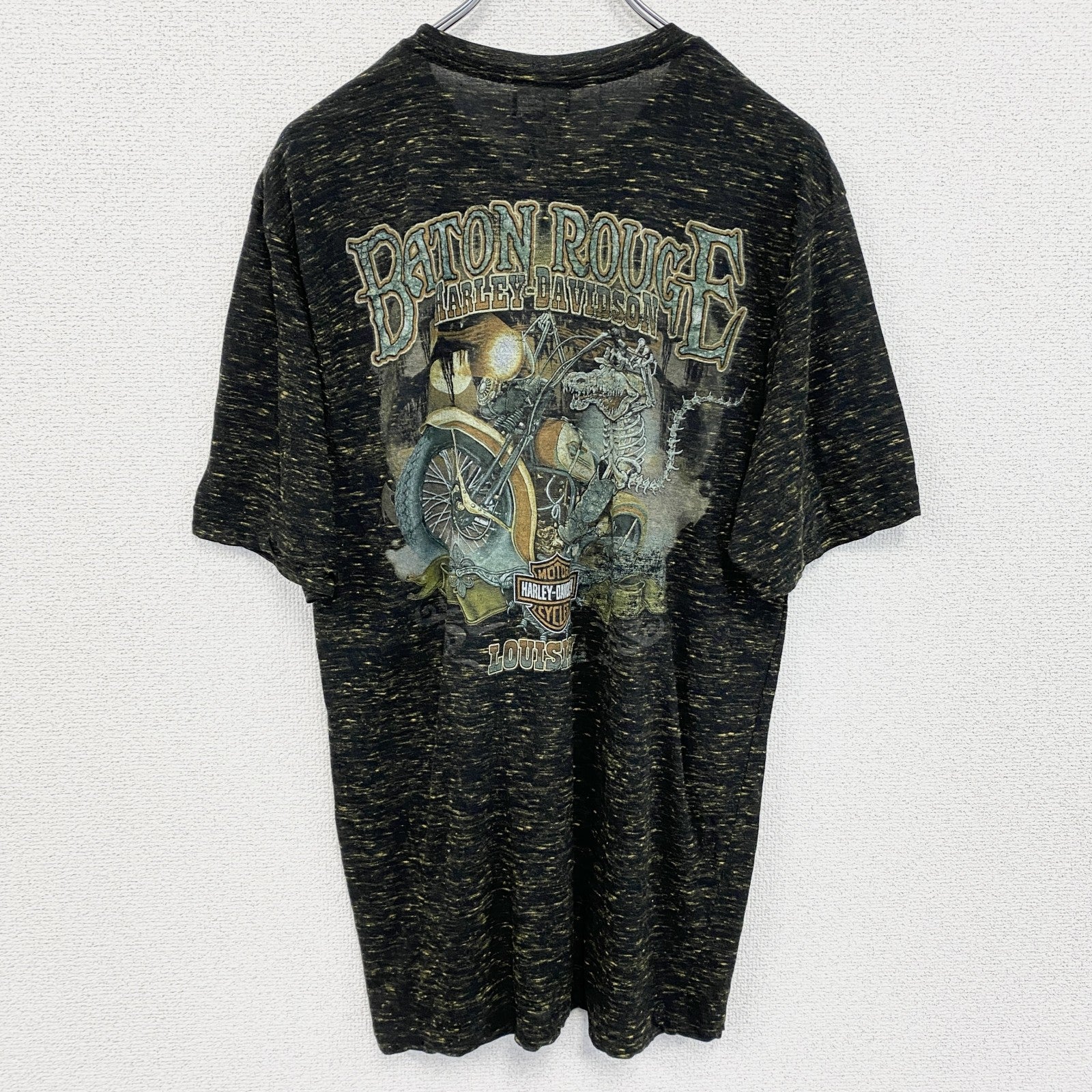 HARLEY DAVIDSON　ハーレーダビッドソン　半袖プリントTシャツ　黒　ブラック　Lサイズ