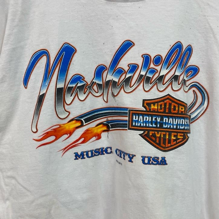 HARLEY DAVIDSON　ハーレーダビッドソン　半袖プリントTシャツ　白　ホワイト　XLサイズ
