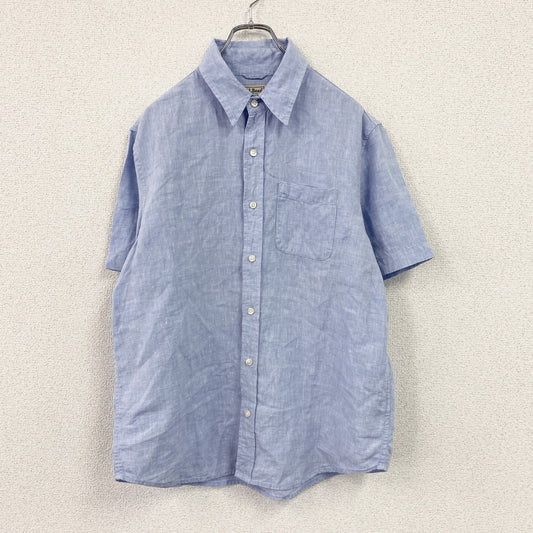 RALPH LAUREN　ラルフローレン　半袖ボタンダウンシャツ　刺繡ロゴ　緑　グリーン　Lサイズ