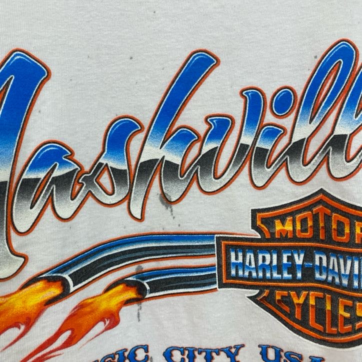 HARLEY DAVIDSON　ハーレーダビッドソン　半袖プリントTシャツ　白　ホワイト　XLサイズ