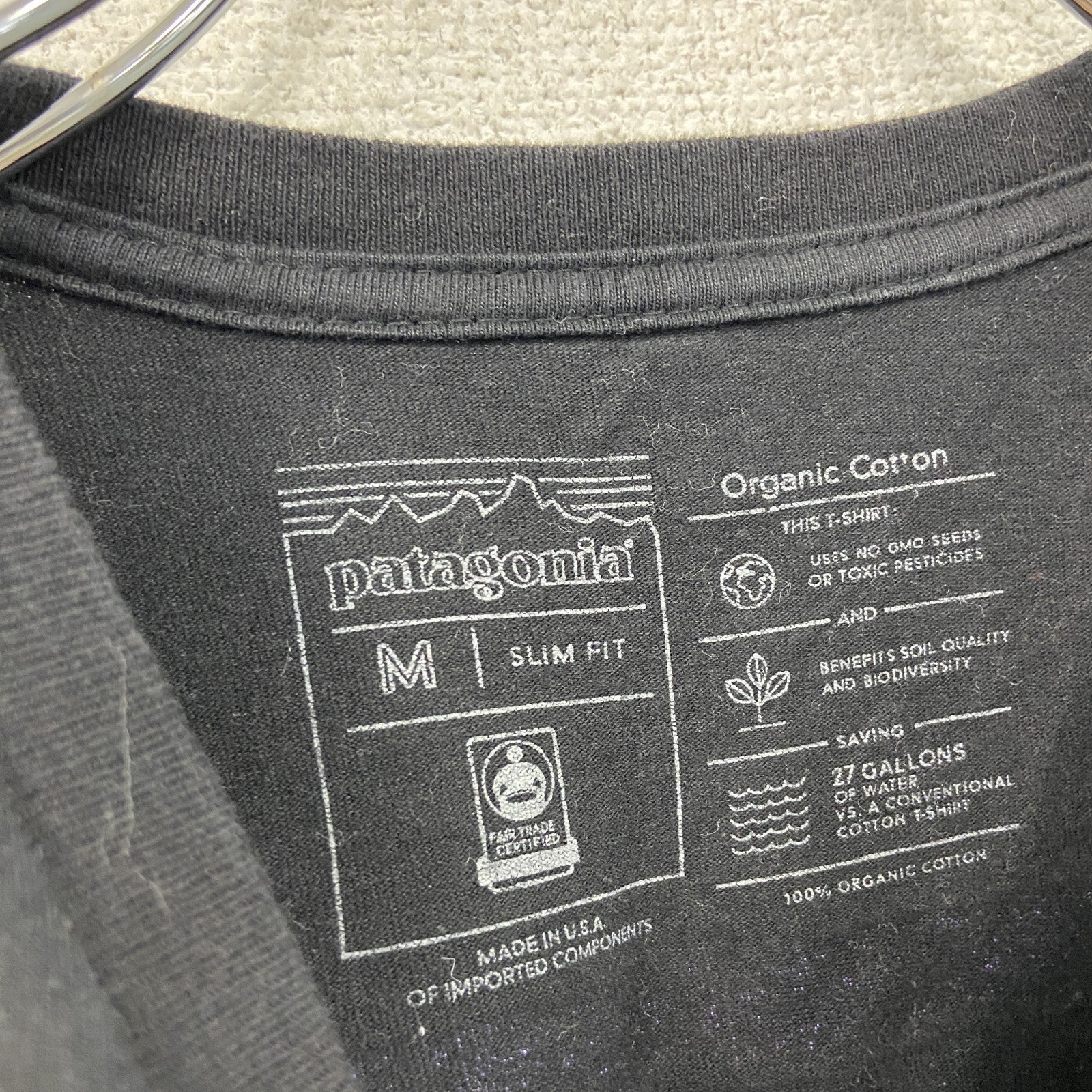 Patagonia　パタゴニア　半袖プリントTシャツ　黒　ブラック　Ｍサイズ