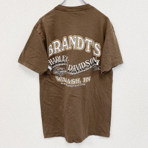 00s　HARLEY DAVIDSON　ハーレーダビッドソン　半袖Tシャツ　ヴィンテージ　茶色　ブラウン　Mサイズ