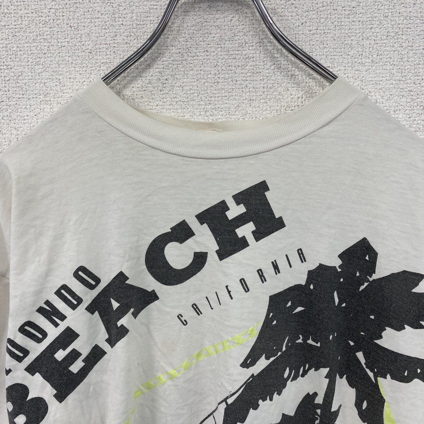 80s～　Champion　チャンピオン　半袖プリントTシャツ　トリコタグ　ユーロ　白　ホワイト　Mサイズ