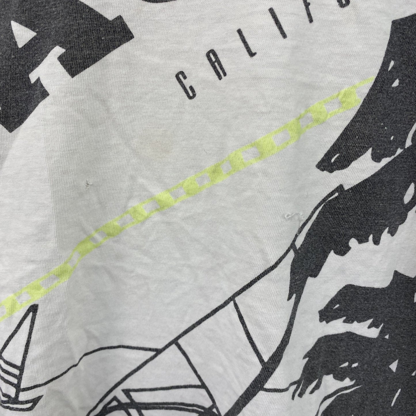 80s～　Champion　チャンピオン　半袖プリントTシャツ　トリコタグ　ユーロ　白　ホワイト　Mサイズ