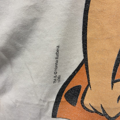 00s　Flintstones　原始家族フリントストーン　VISA　半袖Tシャツ　アニメT　キャラクターT　企業ロゴ　ホワイト　Mサイズ