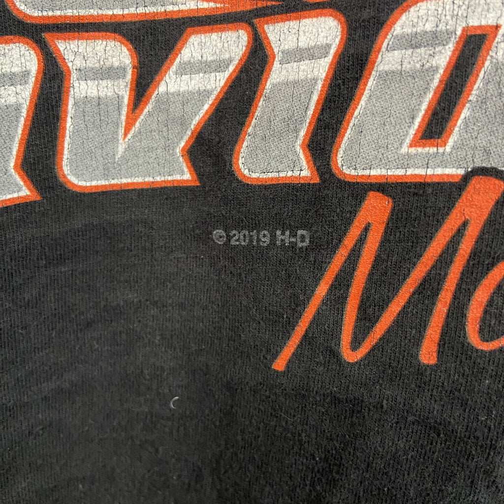 古着 used　HARLEY DAVIDSON　ハーレーダビッドソン　半袖プリントTシャツ　黒　ブラック　2XLサイズ