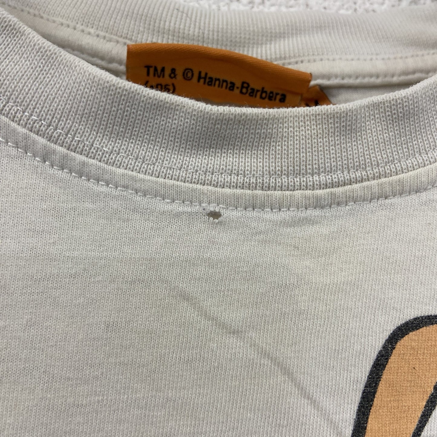 00s　Flintstones　原始家族フリントストーン　VISA　半袖Tシャツ　アニメT　キャラクターT　企業ロゴ　ホワイト　Mサイズ
