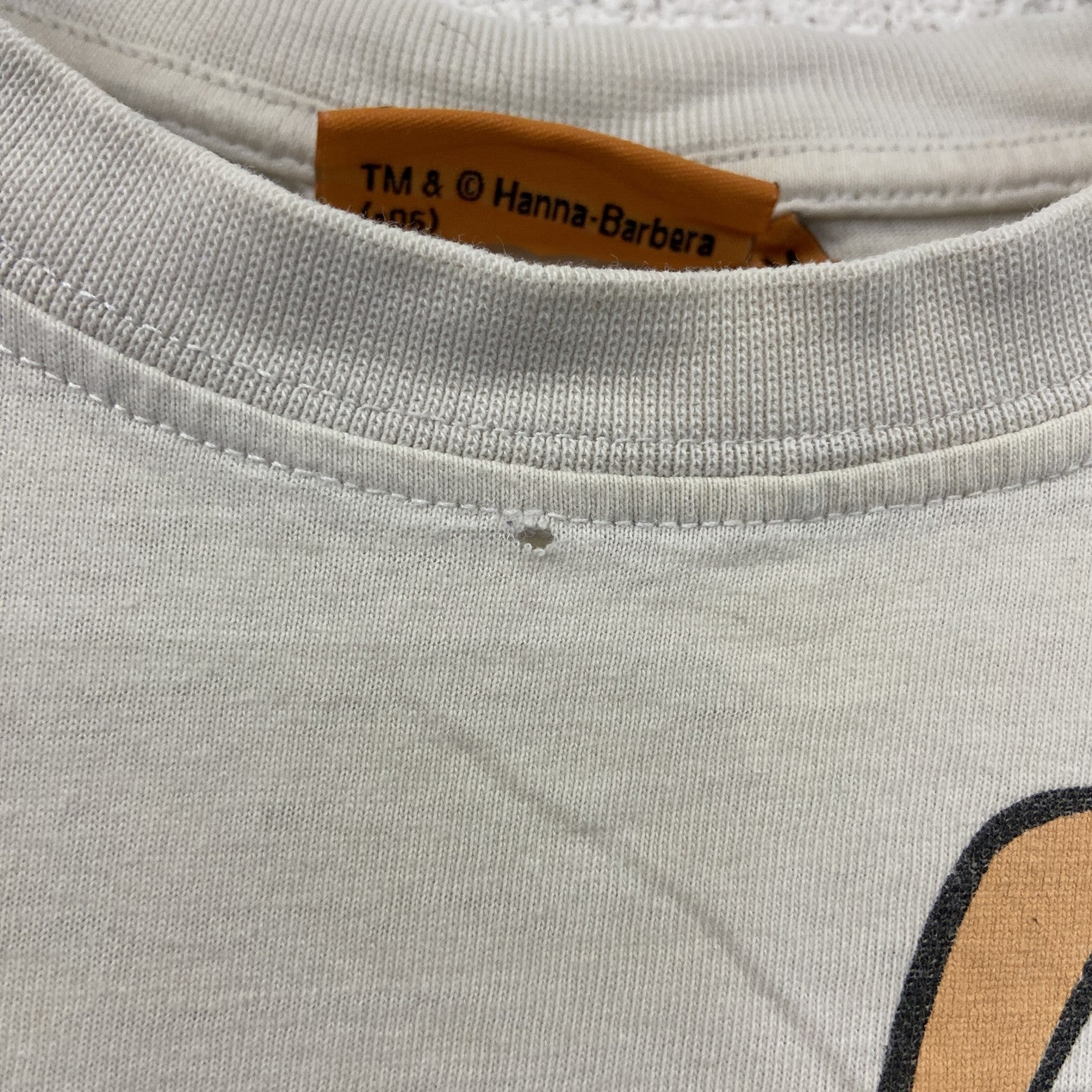 00s　Flintstones　原始家族フリントストーン　VISA　半袖Tシャツ　アニメT　キャラクターT　企業ロゴ　ホワイト　Mサイズ