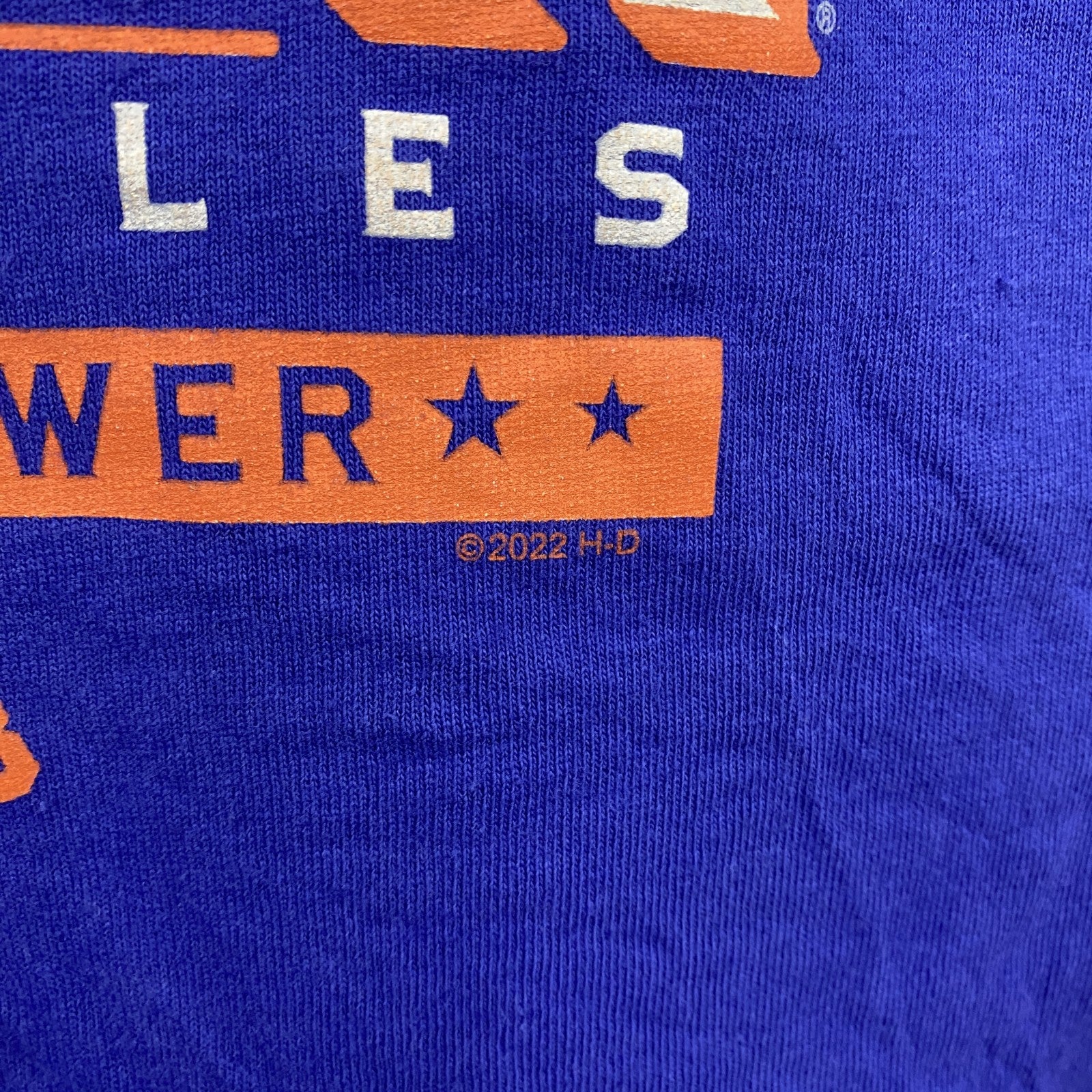 HARLEY DAVIDSON　ハーレーダビッドソン　半袖プリントTシャツ　紫　パープル