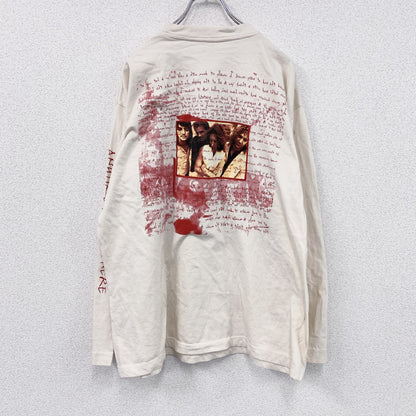 90s　BON JOVI　ボンジョビ　長袖プリントTシャツ/ロンT　ツアーT　バンドT　ホワイト　XLサイズ