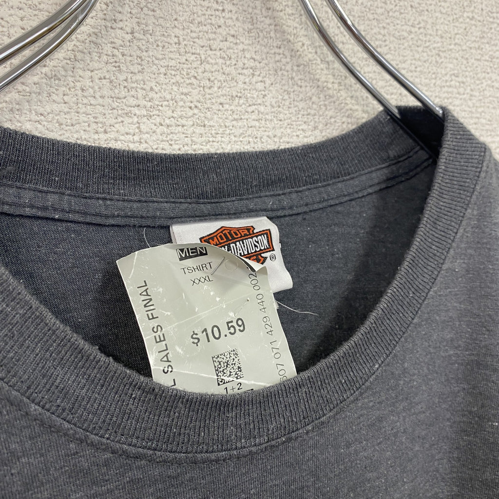 00s　HARLEY DAVIDSON　ハーレーダビッドソン　半袖プリントTシャツ　灰色　グレー　3XLサイズ