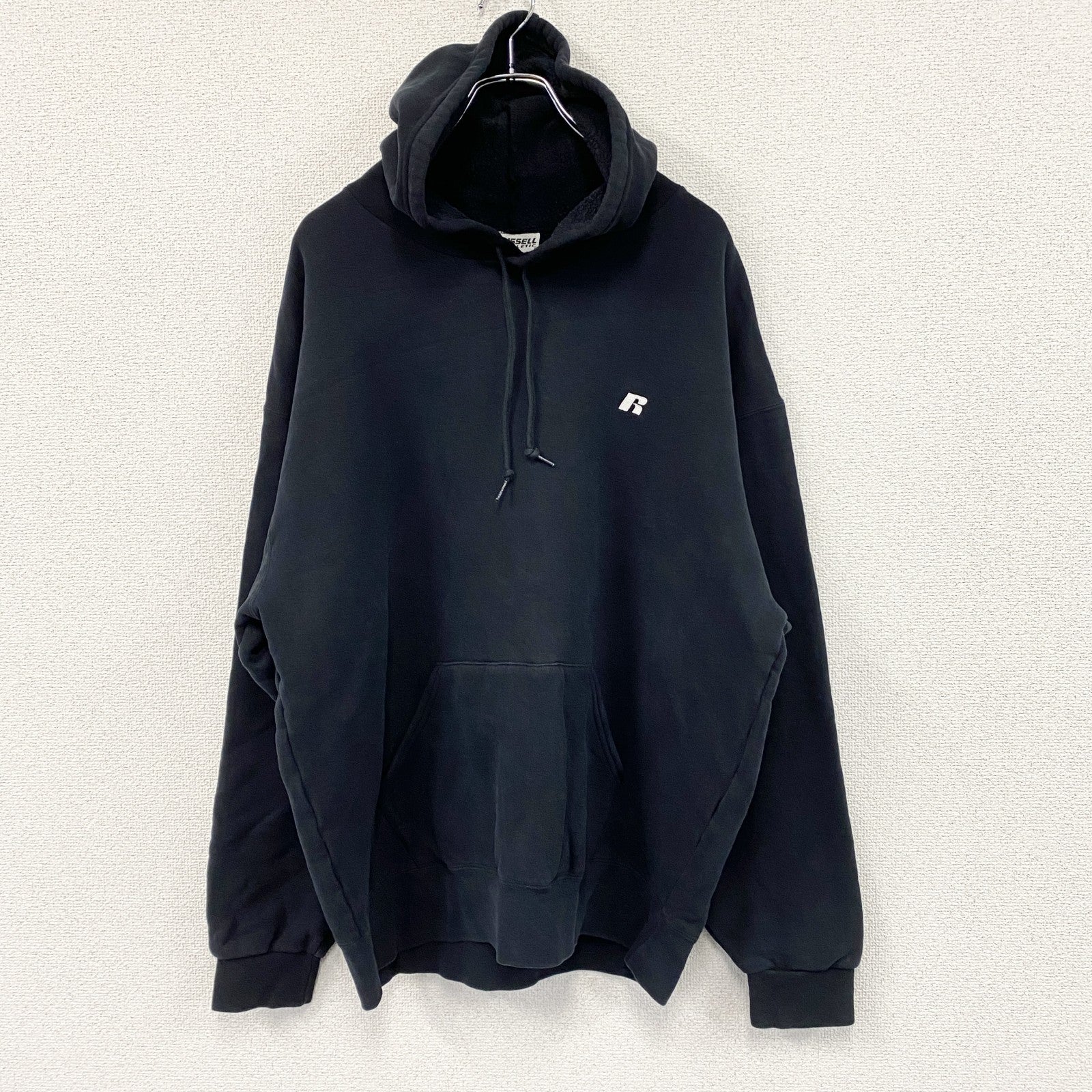 RUSSELL ATHLETIC　ラッセル　スウェットパーカー/フーディー　裏起毛　黒　ブラック　XLサイズ