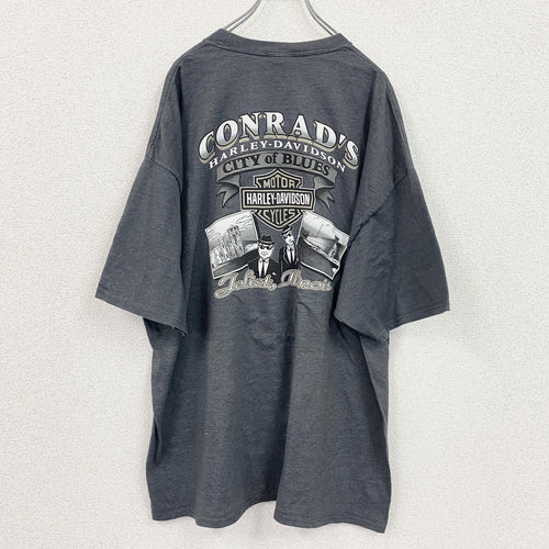 00s　HARLEY DAVIDSON　ハーレーダビッドソン　半袖プリントTシャツ　灰色　グレー　3XLサイズ