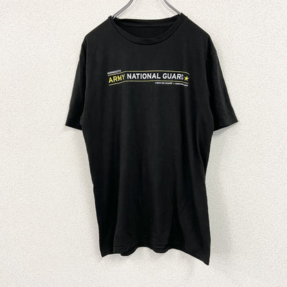 半袖プリントTシャツ　ARMY　Army National Guard　ミリタリー　黒　ブラック