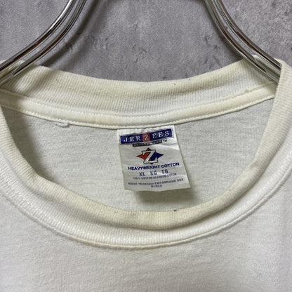 古着 used　NFL　Super Bowl　アメフト　半袖プリントTシャツ　白　ホワイト　レトロ　クルーネック　オーバーサイズ