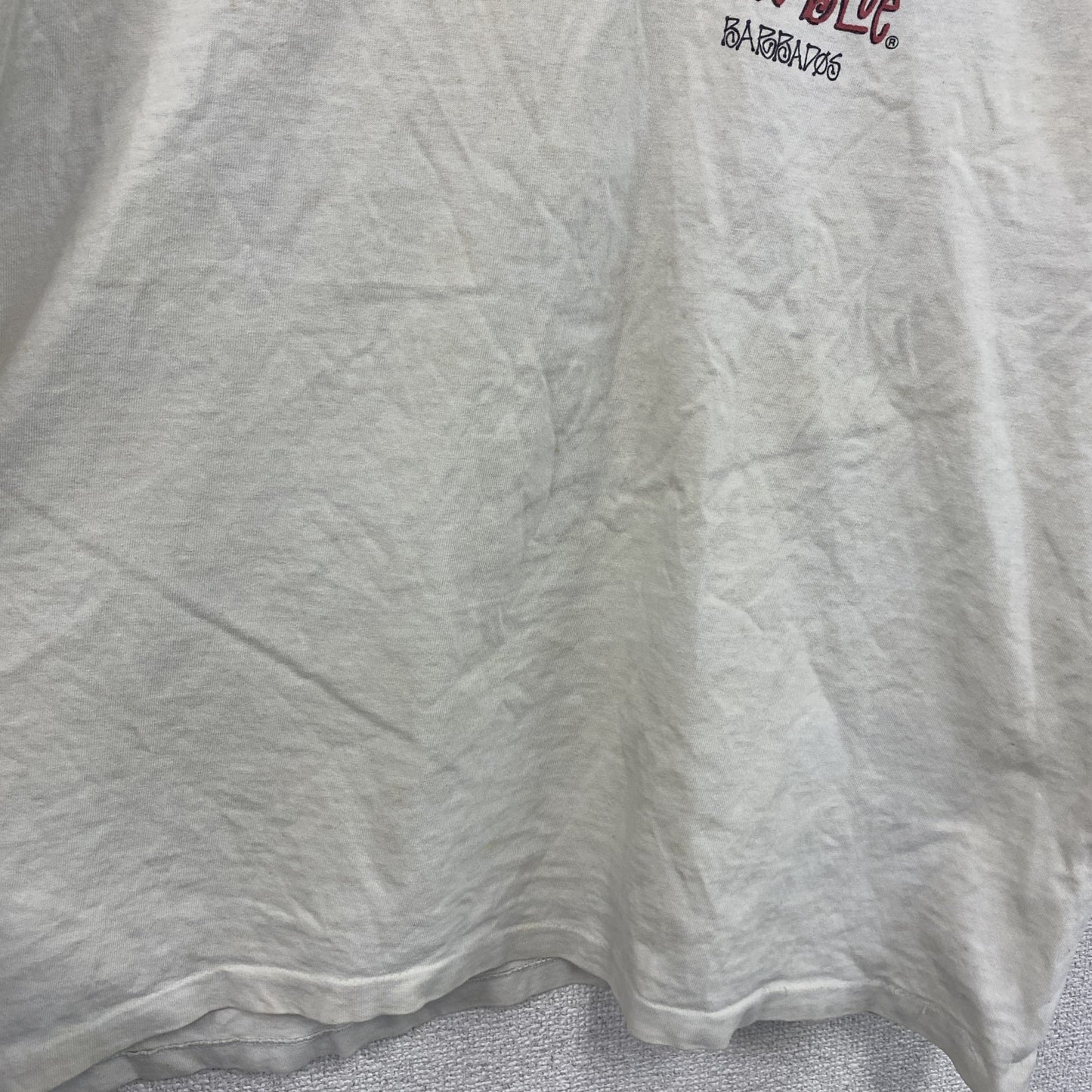 ～90s　iRie BLue　半袖プリントTシャツ　レゲエ　シングルステッチ　白　ホワイト　XLサイズ