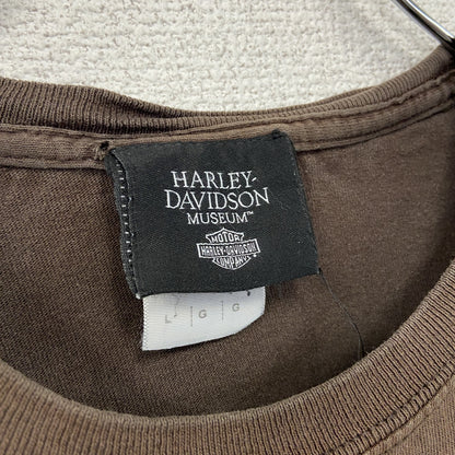 HARLEY DAVIDSON　ハーレーダビッドソン　半袖Tシャツ　茶色　ブラウン　Lサイズ