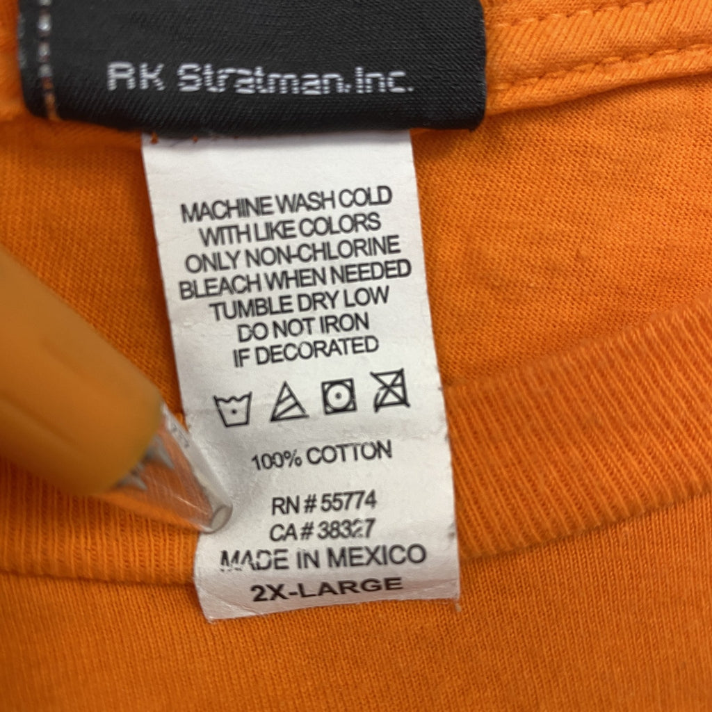 HARLEY DAVIDSON　ハーレーダビッドソン　半袖プリントTシャツ　オレンジ　2XLサイズ