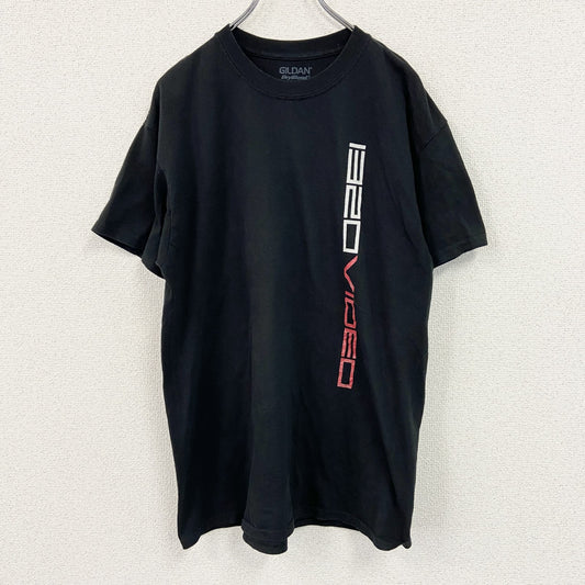 GILDAN　ギルダン　半袖プリントTシャツ　星条旗　両面プリント　黒　ブラック　Lサイズ