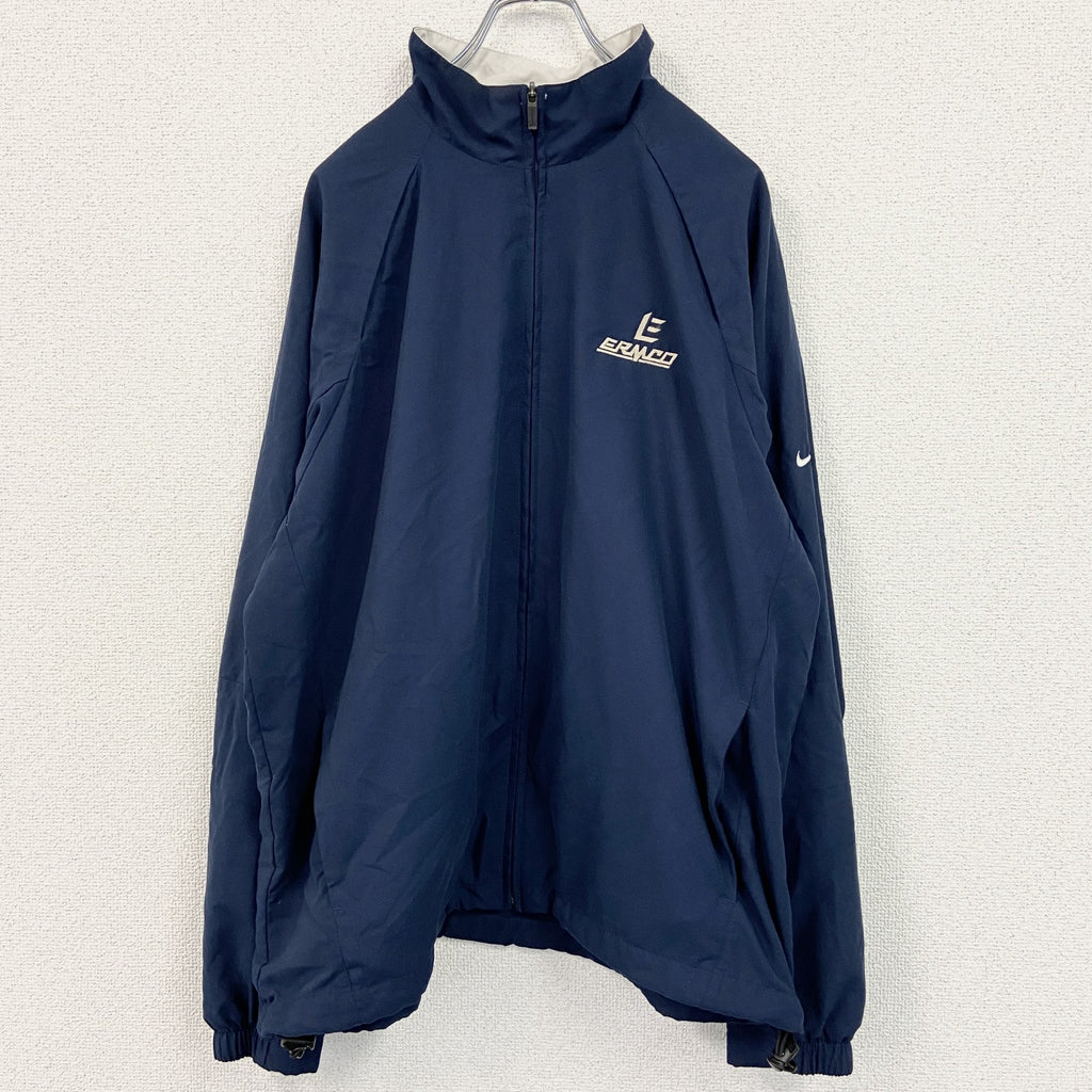 古着 used　NIKE GOLF　ナイキゴルフ　フルジップナイロンジャケット　紺　ネイビー　Lサイズ