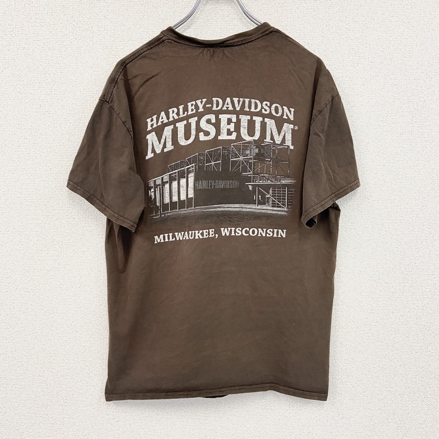 HARLEY DAVIDSON　ハーレーダビッドソン　半袖Tシャツ　茶色　ブラウン　Lサイズ