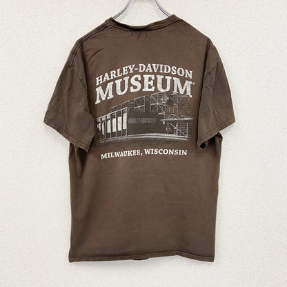 HARLEY DAVIDSON　ハーレーダビッドソン　半袖Tシャツ　茶色　ブラウン　Lサイズ