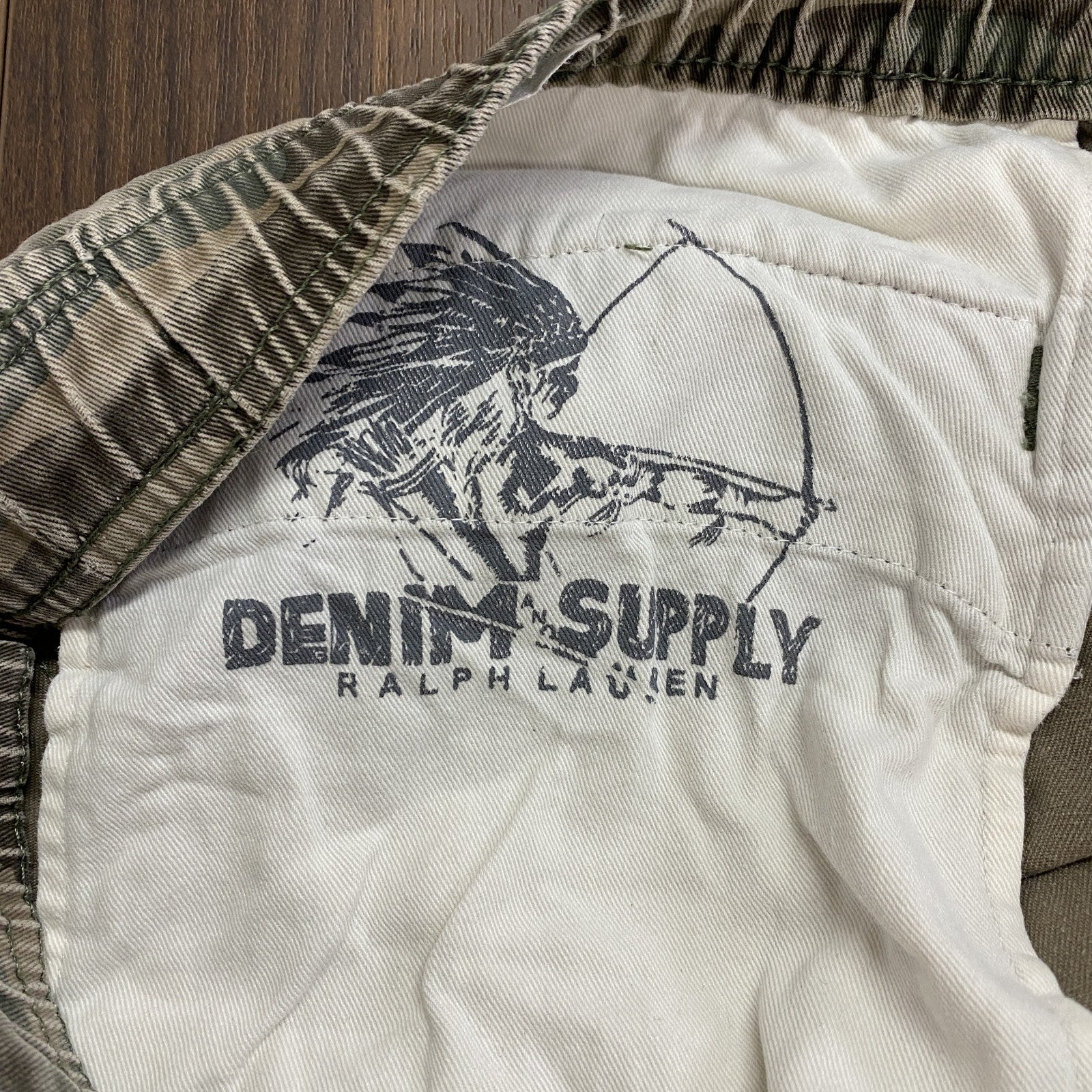 RALPH LAUREN DENIM&SIPPLY　ラルフローレン　カーゴパンツ　迷彩　カモフラ　カーキ　Lサイズ
