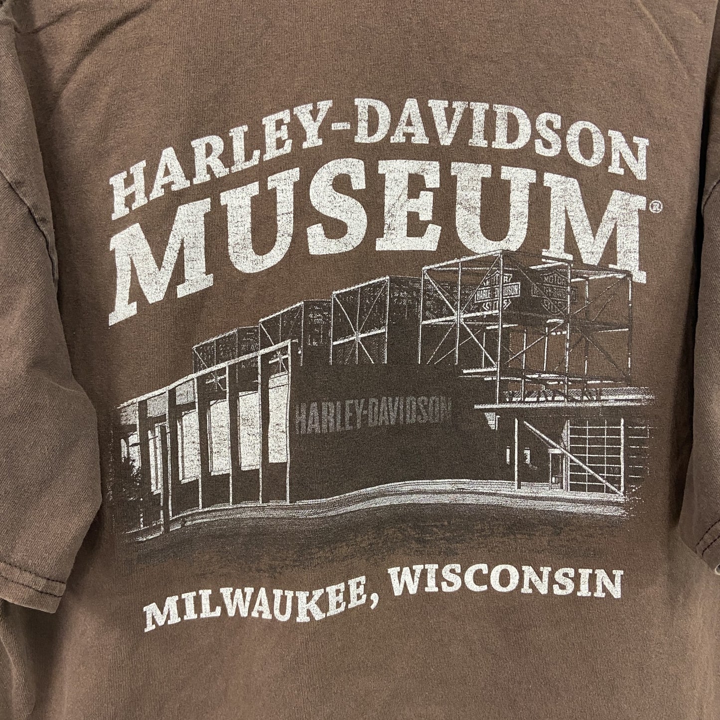 HARLEY DAVIDSON　ハーレーダビッドソン　半袖Tシャツ　茶色　ブラウン　Lサイズ