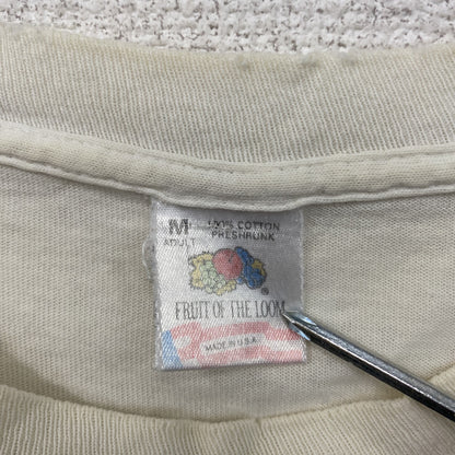 FRUIT OF THE LOOM　カーミット　半袖プリントTシャツ　シングルステッチ　白　ホワイト　Mサイズ