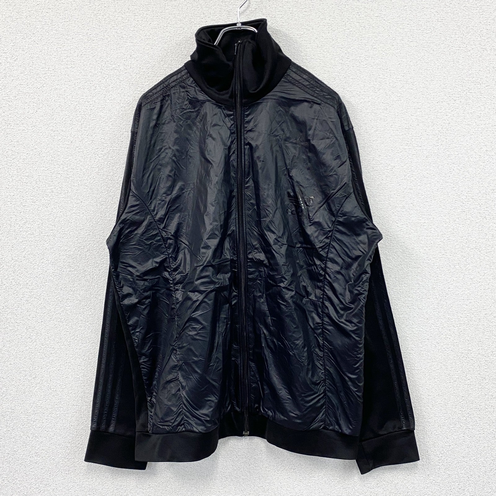 00s　adidas　アディダス　トラックジャケット/ジャージ　ヴィンテージ　黒　ブラック　2XLサイズ