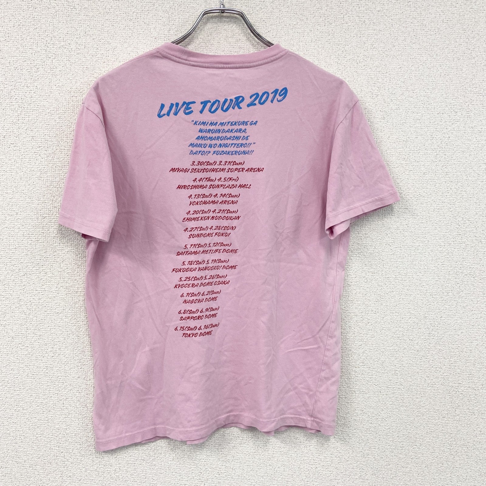 サザンオールスターズ LIVE TOUR 2019 　半袖プリントTシャツ　ピンク　Mサイズ
