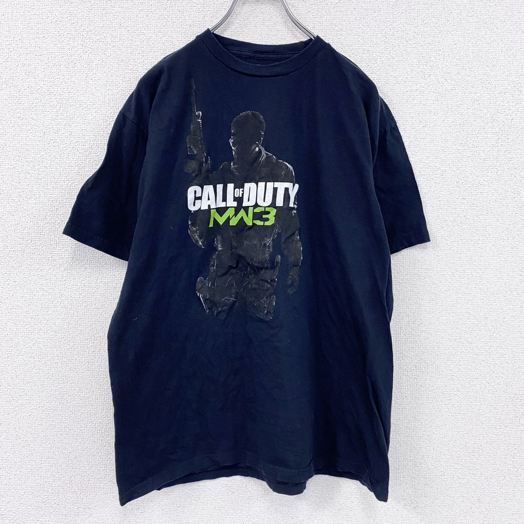 CALL OF DUTY　MW3　半袖プリントTシャツ　ゲームT　サバゲー　黒　ブラック　XLサイズ