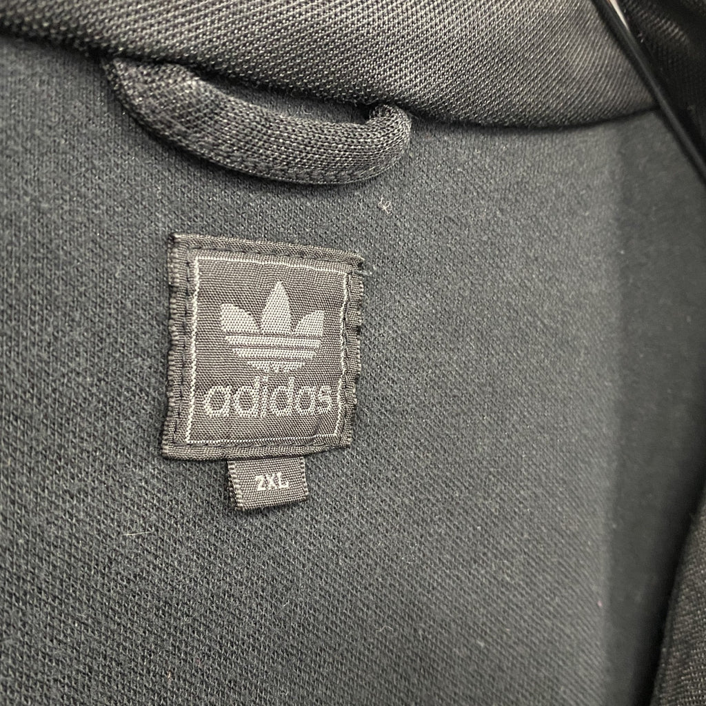 00s　adidas　アディダス　トラックジャケット/ジャージ　ヴィンテージ　黒　ブラック　2XLサイズ