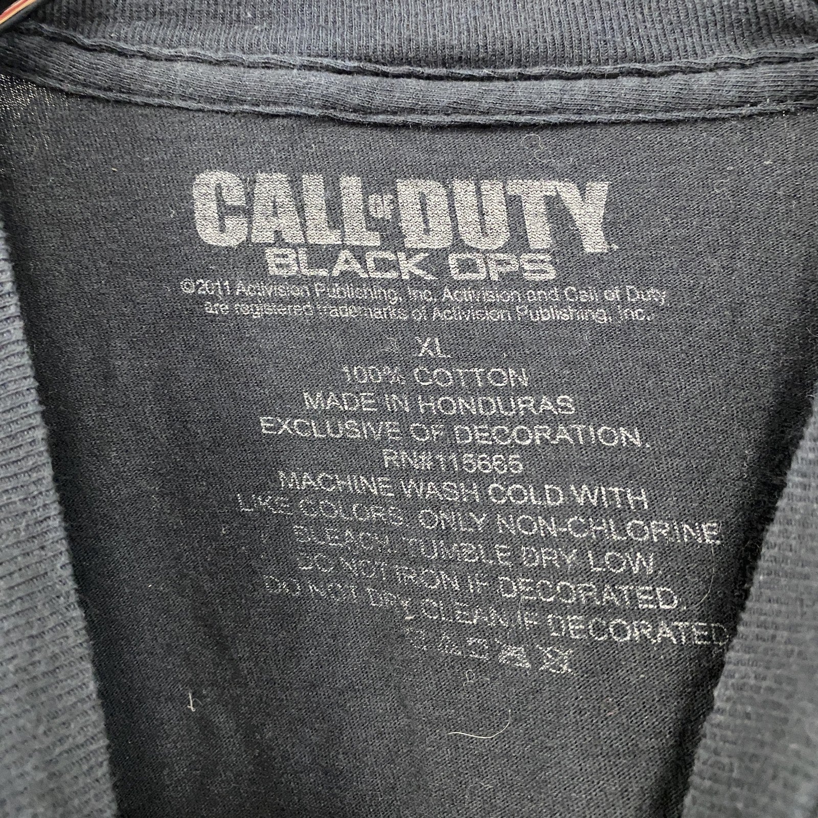 CALL OF DUTY　MW3　半袖プリントTシャツ　ゲームT　サバゲー　黒　ブラック　XLサイズ