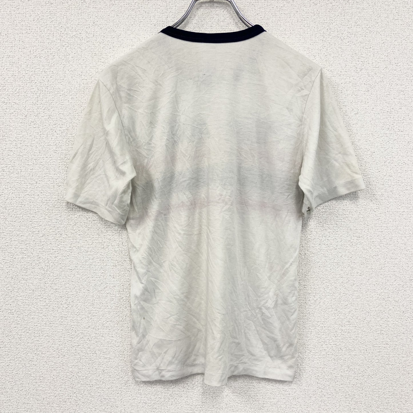 ～90s　Siam　THAILAND　半袖リンガーTシャツ　シングルステッチ　スーベニア　ヴィンテージ　白　ホワイト　Lサイズ