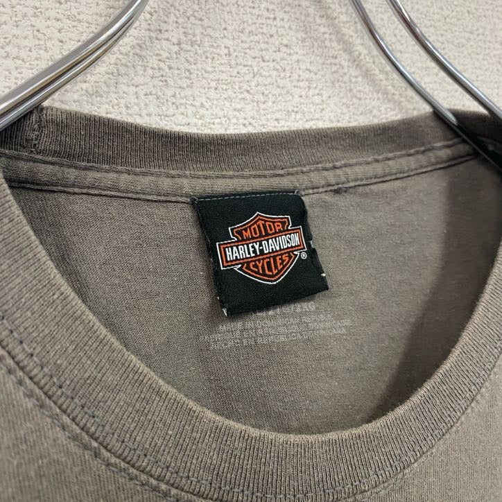 HARLEY DAVIDSON　ハーレーダビッドソン　半袖プリントTシャツ　灰色　グレー　2XLサイズ