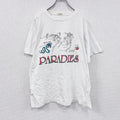 90s　PARADIES　半袖プリントTシャツ　エロT　ヴィンテージ　白　ホワイト　