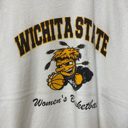 古着 used　RUSSELL ATHLETIC　WICHITA STATE　ラッセル　半袖カレッジプリントTシャツ　白　ホワイト