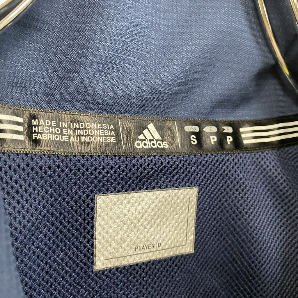 adidas　アディダス　ハーフジップナイロンジャケット　紺　ネイビー　Sサイズ