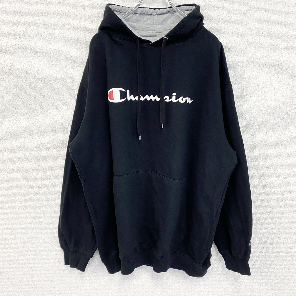 champion　チャンピオン　スウェットパーカー/フーディー　黒　ブラック　2XLサイズ