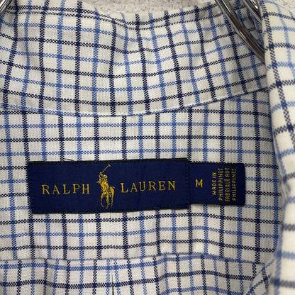 Ralph Lauren　ラルフローレン　長袖シャツ　ボタンダウンシャツ　チェック柄　ブルー　Mサイズ